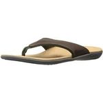 Spenco Men's Yumi Leather Sandal Dark Brown 10M Medium US