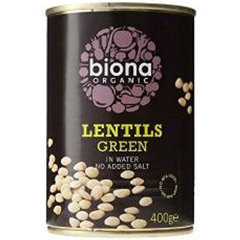 Biona Organic Canned Lentils Green 400g