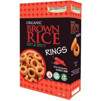 Yes Natural Organic Brown Rice Rings Hot and Spicy
