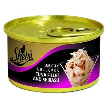 Sheba Cat Canned Food Tuna Fillet And Shirasu 85g