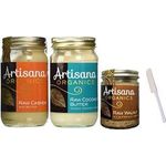 Artisana 100% Organic Raw Walnut Butter With Cashews Raw Coconut Butter Raw Cashew Butter 3 Pack variety 3