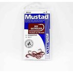 Mustad Red Bait Holder Ultra Point Hooks Size 8