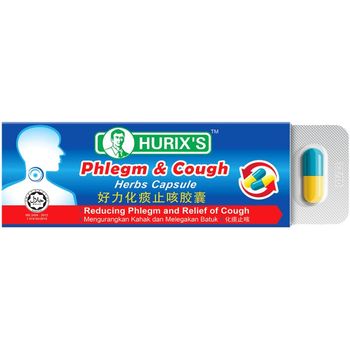 Hurix's Phlegm And Cough Herbs Capsule 6pcs