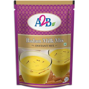 A2B Badam Indian Almond Saffron Milk Mix with Real Almonds and Kesar 200g