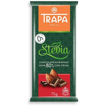 Trapa Dark Chocolate without Sugar 80% Cocoa 75g