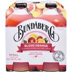 Bundaberg Sparkling Fruit Bottle Drink Blood Orange 4 x 375ml