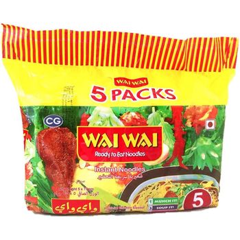 Wai Wai Instant Noodles Chicken Flavoured 5pcs 375g