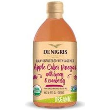 De Nigris Organic Apple Cider Vinegar With Honey Cranberry 500ml
