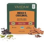 Vahdam Organic India's Original Masala Chai Tea Bags 15 Pyramid Tea Bags 