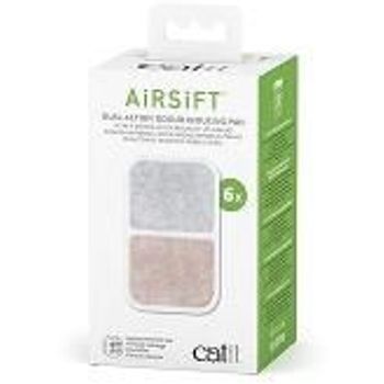 Catit Airsift Dual Action Air Purifier Pad 6 Pack Two Media Filter To Keep Litter Box Odors At Bay
