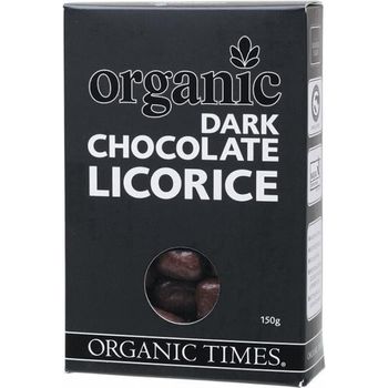 Organic Times Dark Chocolate Licorice 150g