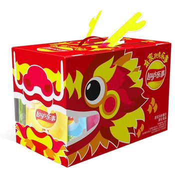 乐事零食龙形礼盒632G | Lay's Snack Dragon-shaped Gift Box 632g