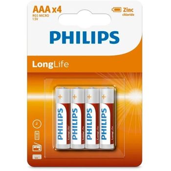 Philips Longlife Zinc Aaa 1.5 V 4 S 100g