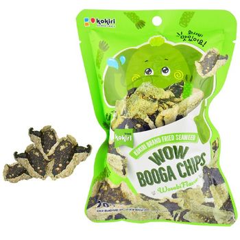 Kokiri Fried Seaweed Wow Booga Chips Wasabi Flavor 20g