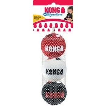 Kong Signature Sport Balls Dog Toy Medium 3 Pack