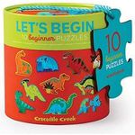 Crocodile Creek Let's Begin Dinosaurs 10 2-piece Beginner Puzzles For Kids Ages 2 Years +