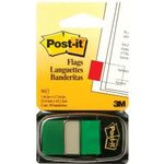 3M Post-it Flags 680-3 Green, 1in x 1.7in, 50 Sheets Dispenser