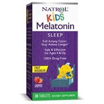 Natrol Kids, Melatonin, Fast Dissolve, Ages 4 and Up, Strawberry, 30 Tablets
