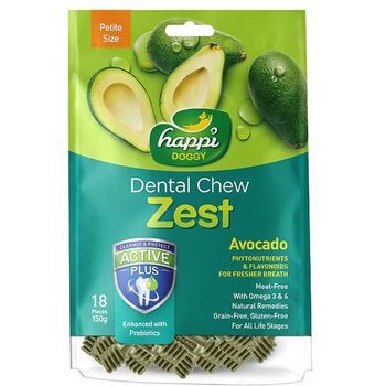 Happi Doggy Dental Chew Zest Avocado 2.5 150g