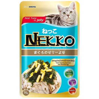Nekko Pouch Tuna Topping Seaweed And Steamed Egg 70g