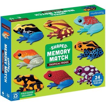 Mudpuppy Shaped Memory Match Game Tropical Frogs