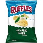 Ruffles Frito Lay Ruffles Potato Chips 184g Jalapeno Ranch