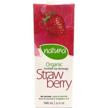 Natur-a Organic Soy Beverage Strawberry 946ml