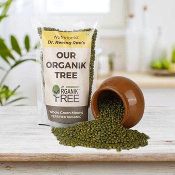 Organic Whole Green Moong Dal 450g