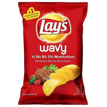 Lay's Wavy Grilled Beef Tenderloin Texas Snack 54g