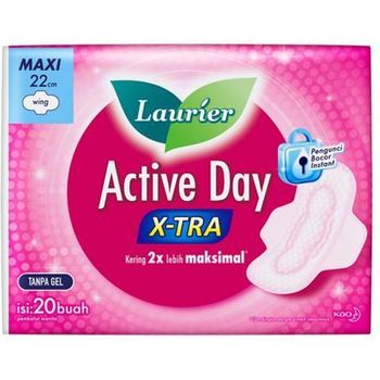 Laurier Super Maxi Long Wing Active Comfort 25cm 16s