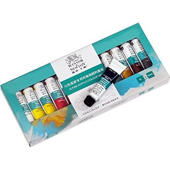Winsor & Newton Fine Acrylic 12 Colour Set 10ml Tubes