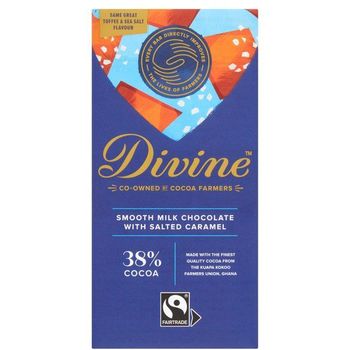 Divine Sharing Bar Milk Chocolate With Toffee And Sea Salt 90g