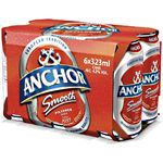 Anchor Smooth Pilsener Beer Can 6 Pack 323ml