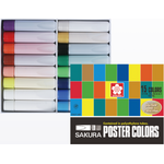 Sakura Poster Colors 12ml Plastic Tube 15 Colours Set + 1 extra White 