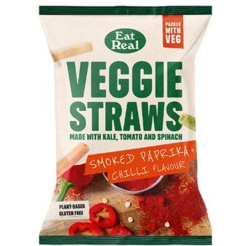 Eat Real - Veggie Straws, Smoked Paprika & Chilli Chips (110g)