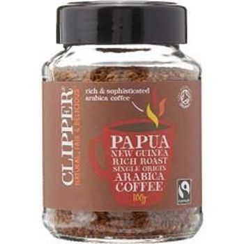Clipper Fairtrade Organic Papua New Guinea Rich Roast Instant Coffee 100g