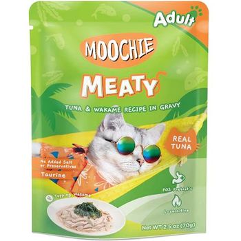 Moochie Cat Meaty Tuna & Wakame Recipe in Gravy 70g
