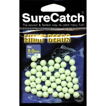 SureCatch 10mm Round Lumo Beads - Green Luminous Fishing Beads