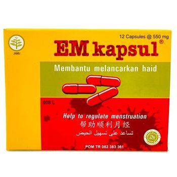 Jamu EM Capsules Menstrual Soothing (550mg x 12capsules)