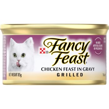 Fancy Feast Adult Grilled Chicken Feast in Gravy Gourmet Wet Cat Food 85g