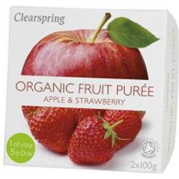 Clearspring Organic Fruit Puree Apple And Strawberry 200g