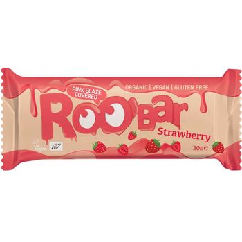 Roobar Organic Pink Chocolate Covered Strawberry Bar 30g