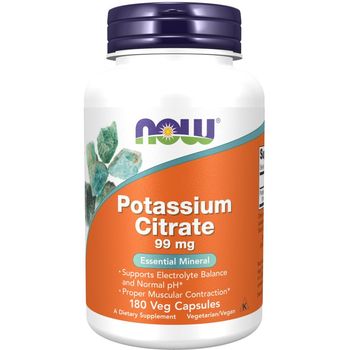 Now Potassium Citrate Veg Capsules 99 mg