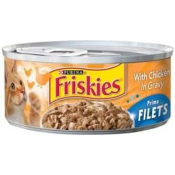 Friskies Prime Filet Chicken And Gravy Wet Cat Food 5.5-oz Can Case Of 24