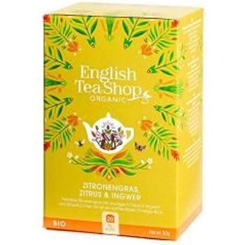 English Tea Shop Lemongrass Ginger Citrus Fruits Organic 20 Sachet Tea Bags
