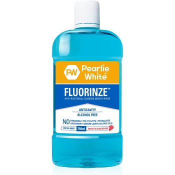 Pearlie White Mouth Rinse Fluorinze Alcohol Mouth Rins