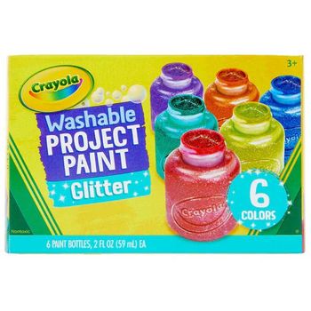 Crayola Glitter Washable Paint 6ct 2oz