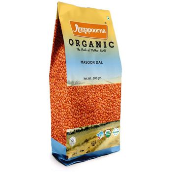 Annapoorna Organic Masoor Dhall Split 500g