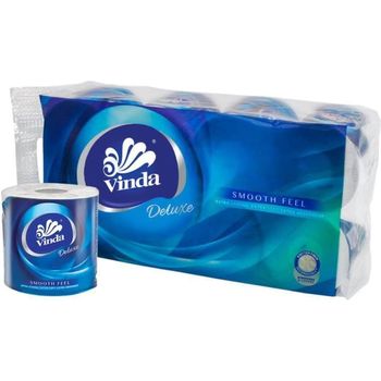 Vinda Deluxe Smooth Feel Toilet Tissue 3ply 8 Rolls