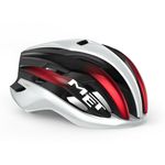 MET Trenta MIPS Aero Cycling Helmet White Black Red Metallic Large